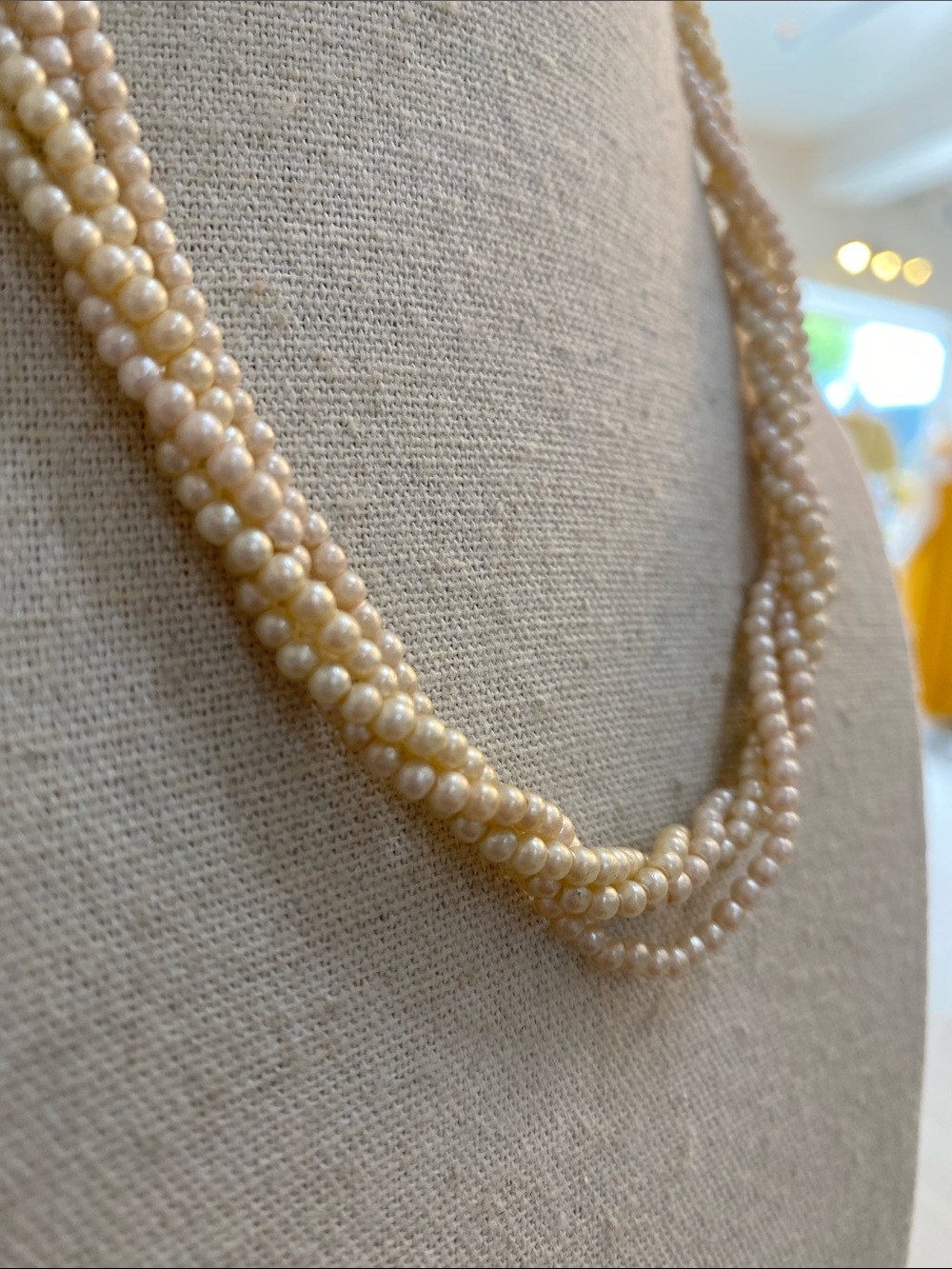 Classic Multi-Strand Pearl Necklace - Cream